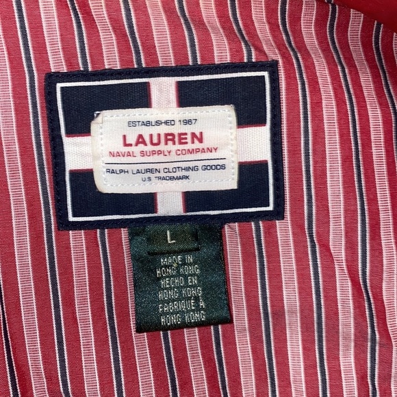 LRL Lauren Naval Supply Company Red Waterproof Vest 100% (waxed exterior)​ - Picture 6 of 8